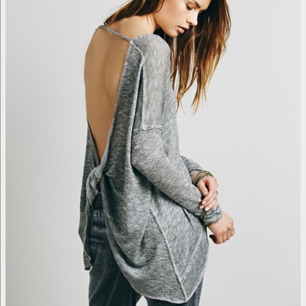 Free People Back Twist Sweater